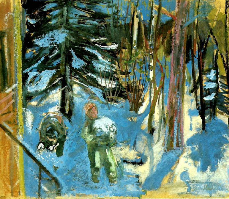 Eric Hallstrom vintersol oil painting picture